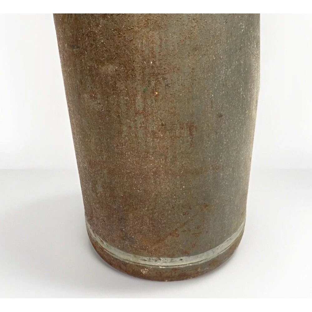Antique early 1900’s metal milk can original wooden stopper farmhouse rustic 17”